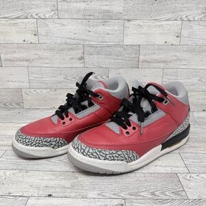 Air Jordan 3 Retro SE GS 'Unite' Fire Red Cement CQ0488-600 Size 7Y/8.5 Womans